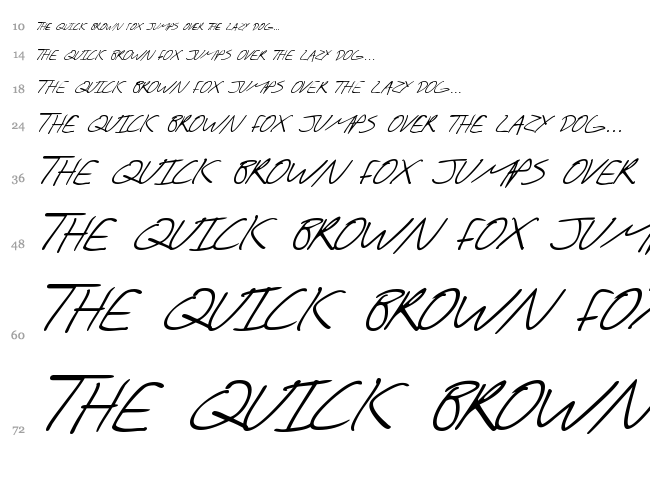 SF Scribbled Sans font waterfall